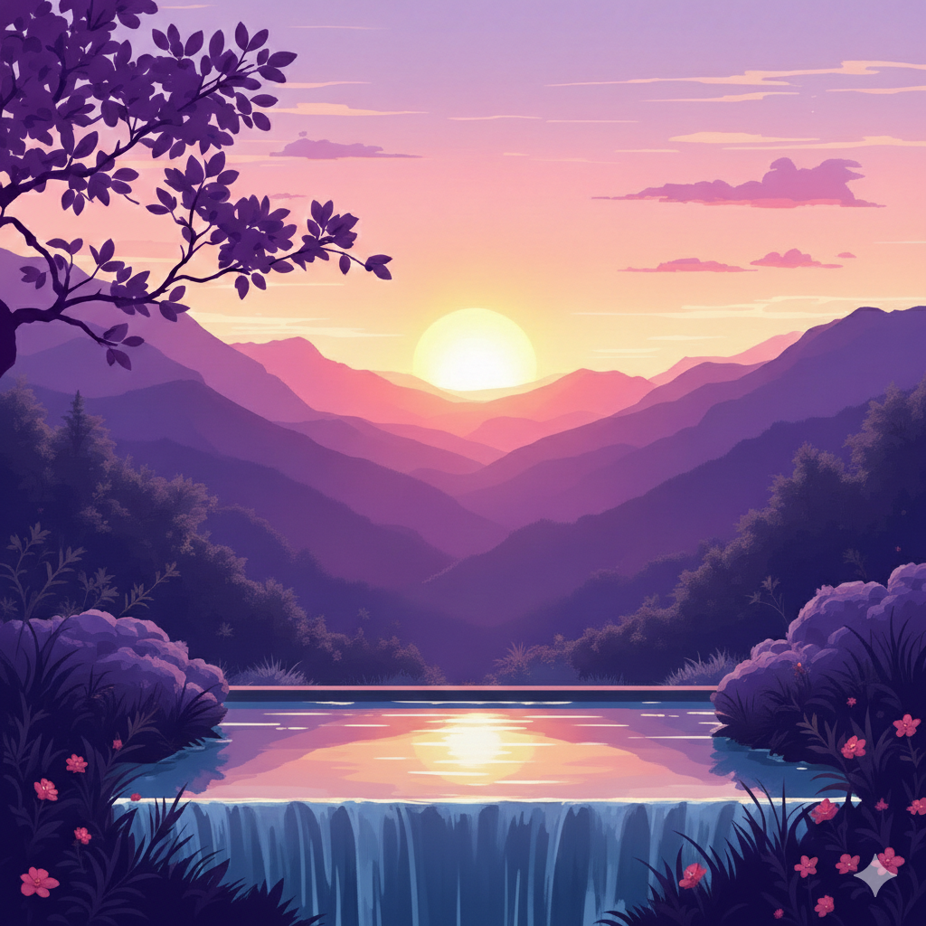 Peaceful nature scene representing mental wellness and healing
